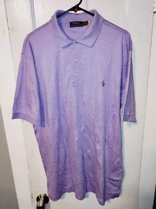Ralph Lauren Polo Short Sleeve Shirt Men Size LT Purple Small Pony New - Picture 1 of 4