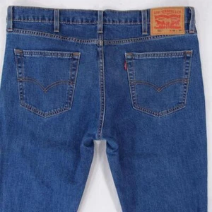 Hombres Levi's 04511 Ajustado Recto Elástico Azul Jeans W38 L30 - Imagen 1 de 9