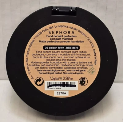 Sephora Matte Perfection Powder Foundation ~ 36 Golden Fawn ~ Full Size ~ SEALED - Image 1 of 4