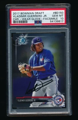 Bowman Chrome Prospects #BD-150 2017 Vladimir Guerrero Jr facsímil automático ¡PSA 10! Foto 1 de 2
