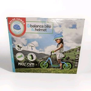 KAZAM 12IN Balance Blue Bike & Helmet Adjustable Handle Parent Safety Handle New - Picture 1 of 2