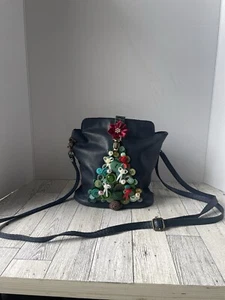 Niedliche Handtasche Weihnachtsbaumkunst Pelletteria Di Mario mit Knopf - Bild 1 von 24