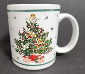 Agrifoglio e Pizzo 12 Oz Albero di Natale Orso Vacanze Tazzine Caffè Tazze Ceramica - Foto 1 di 8