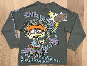 Vintage 90s Nickelodeon Rugrats Chuckie Hockey Shirt - Youth XL (Adult Small) - Picture 1 of 6