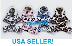 Warm Winter Soft Pet Dog Puppy Sweater Hoodie Jumpsuit Coat Clothes USA Seller! - Picture 1 of 12