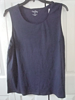Nuevo top sin mangas azul marino talla 1X Coral Bay para dama Plus Foto 1 de 2