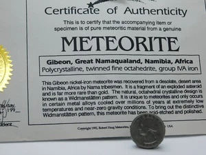METEORIT EINSTELLBAR. HALSKETTE MILLIONEN JAHRE ALT ODER VERWENDUNG ALS TALISMAN C.O.A. - Bild 1 von 9