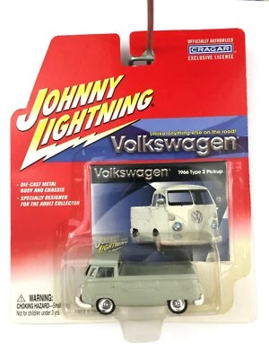 Серый литой под давлением пикап Johnny Lightning 1966 66 VW Volkswagen тип 2 1:64 - Изображение 1 из 4