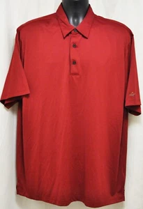 Greg Norman Striped Red Black (Maroon) PLAYDRY XL Extra Large Polo Golf Shirt - Picture 1 of 6