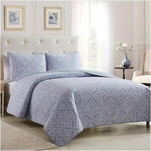 Mellanni Bedspread Coverlet Set 3-Piece Oversized Bed Cover, Ultrasonic Quilt