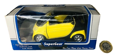 Toy Car Smart Car Yellow Super Gear Boxed ra - Image 1 of 4