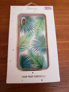 Casery Iphone X/XS Case NIB Palm Leaves Pattern Green