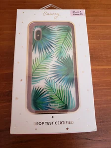 Casery Iphone X/XS Case NIB Palm Leaves Pattern Green - Photo 1 sur 2