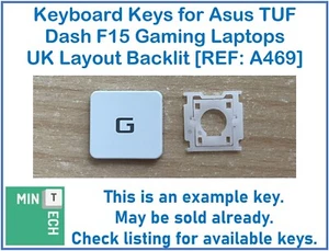Keyboard Replacement Keys for ASUS TUF Dash F15 Gaming Laptops UK Layout Backlit - Picture 1 of 9