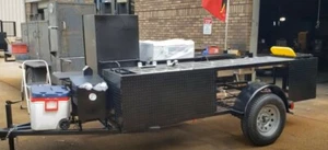 Mobile Food Cart Restaurant on Wheels Business Road Runner BBQ Smoker Trailer  - Picture 1 of 8