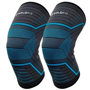 Boldfit Knee Sleeves Braces For Running And Cycling Medium Size 1 Pair - Picture 1 of 8