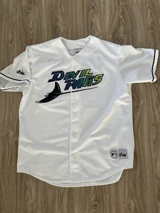 Vintage 1999 MLB Tampa Bay Rays Jose Canseco Majestic Authentic Home Jersey - Picture 1 of 3