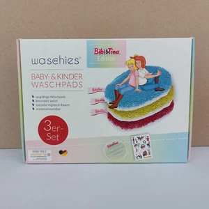 waschies Wash Pads Baby & Kids Girls Bibi & Tina Edition Set of 3 NEW & RARE ✅ - Picture 1 of 6
