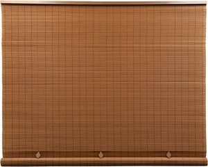 Cordless Roll up Blind Brown Window Outdoor Shade Sun Patio Porch 36 X 72 Inch - Picture 1 of 6