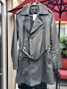 H&M Men's Classic Trench Coat, Gray, Belted, Zipper. US - size S Fashionable!! - Picture 1 of 8