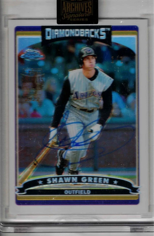 2022 TOPPS Archives Signature Series Shawn Green Chrome Refractor auto 1/1 card - Image 1 of 2