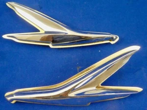 1961 Chrysler Imperial MOPAR Pair Quarter Panel Emblem Medallion Ornaments - Bild 1 von 4