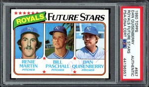 Dan Quisenberry Autographed 1980 Topps Rookie Card #667 Royals PSA/DNA 44196957