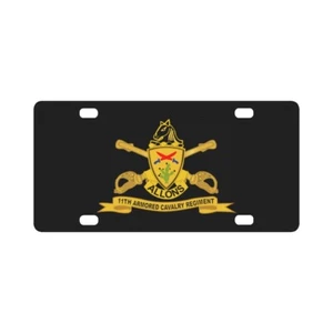 License Plate - Army - 11th Armored Cavalry Regiment w Br - Ribbon - Picture 1 of 2