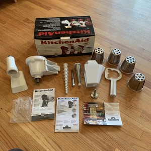 Kitchenaid Attachment Pack Food Grinder Slicer Shredder Strainer Model FPPA