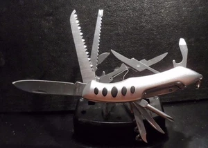 NEW 11 FUNCTION STAINLESS STEEL FOLDING POCKET KNIFE !!!! - Picture 1 of 6