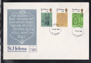 ST HELENA 1980 FIRST DAY COVER LONDON INTERNETIONAL STAMP SHOW EXPO + CACHET - Picture 1 of 1