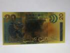 Gold 999er - Banknote "Ch. Bank 20 Hong Kong Dollars" (ca. 3,0 g) MW7736
