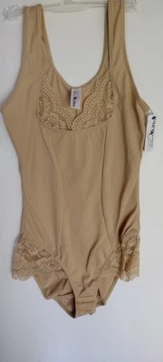 Velvet Kitten Womens Size SMALL NATURAL Lacey Accent Body Shaper Bodysuit NWT - Image 1 of 4