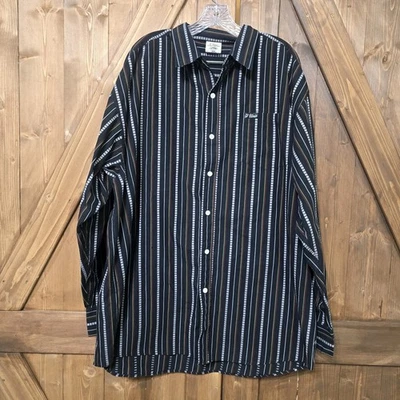 Vintage G-Unit 3XL Button Up Shirt Black Striped Heavyweight Y2K Hip Hop 50 Cent - Image 1 of 4