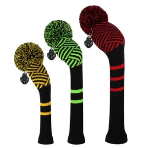 Gestrickte Golfschläger Kopfbedeckungen für Hölzer 3 Stück Set Golf Driver - Bild 1 von 5