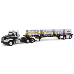 1/64 Black Mack Pinnacle w/ 53ft Wilson Trailer & Paper Pallet Load DCP 60-1954 - Picture 1 of 5