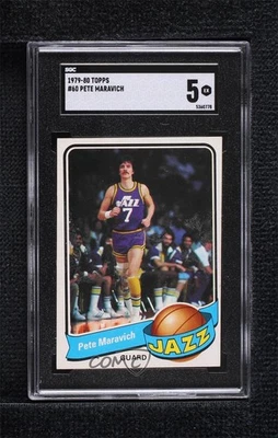 1979-80 Topps Pete Maravich #60 SGC 5 HOF - Image 1 of 2