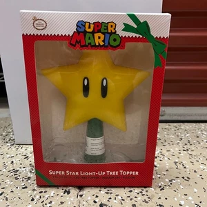 Nintendo Super Mario 9" Super Star Light Up LED Plug In Christmas Tree Topper - Picture 1 of 5
