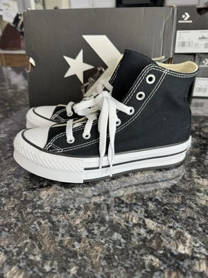 Молодежные черные туфли на платформе Converse Chuck Taylor All Star EVA Lift 372859F размер 2 - Изображение 1 из 4