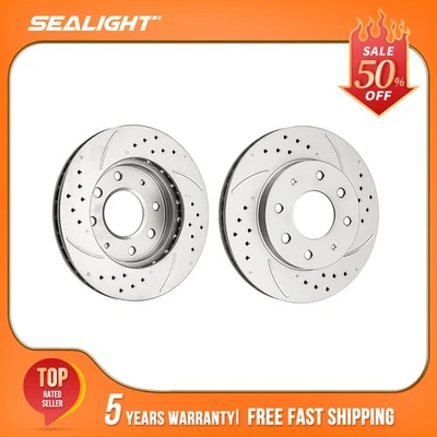 (2pc) Front Brake Rotors For Eagle 92-93 Summit Mitsubishi 92 Expo LRV Expo - Image 1 of 4