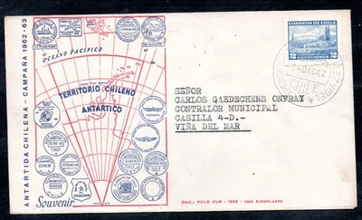 CHILE, ANTARTICA CHILENA, CAMPAÑA 1963-64, BASE GONZALEZ VIDELA    #SEPT-201 - Image 1 of 2