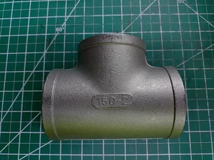 SS-TEE-258 Pipe Tee 304 Stainless Steel 2" NPT - Picture 1 of 2