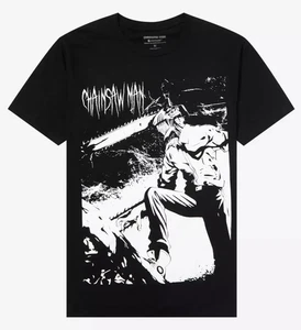 Chainsaw Man Jumbo Denji Black White T-Shirt Unisex Official Anime Tee NEW - Picture 1 of 2