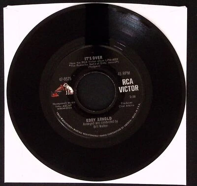 EDDY ARNOLD NO MATTER WHOSE BABY YOU ARE/IT'S OVER RCA VICTOR VINYL 45 VG 35-125 - Image 1 of 3