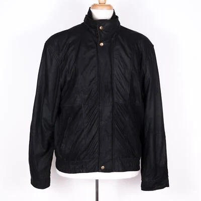 Scully Soft Leather Black Polyester Lined Full-Zip Snap Button Moto Jacket - L - Image 1 of 4