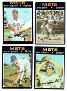 NEW YORK METS ~ 1971 Topps Lot of Four w/ Singleton RC ~ FREE SHIPPING - Picture 1 of 1