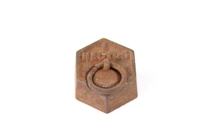 Ancien poids hexagonal 0,1 kg 100 g 1 hectog mesure balance français vintage #1 - Photo 1/2