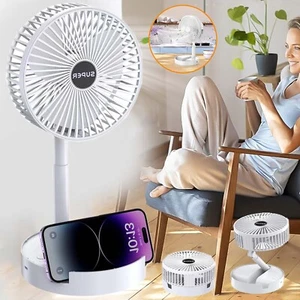 USB Tischventilator Standventilator Mini Lüfter Büro Teleskop Ventilator 3 Speed - Bild 1 von 12