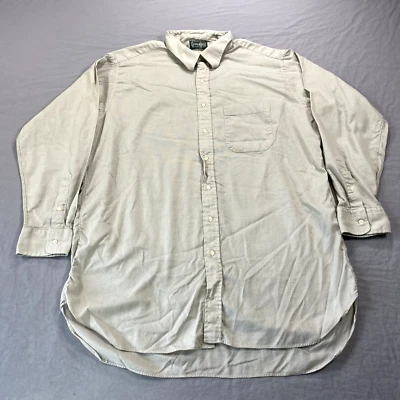 Camisa DE COLECCIÓN Gitman Bros Para Hombres XL Alta 18-36 Beige Vestido Abotonado Adulto Foto 1 de 4