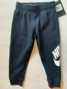 Nike little boys 86D948 Jumbo Futura Fleece Jogger Pants Navy size 4 - Picture 1 of 4